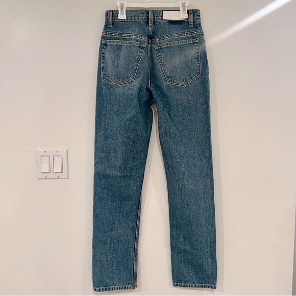 Re/Done Womens Sz 24 70’s Straight Leg Moon
Stoned Stud 100% Cotton Jeans - Picture 3 of 13